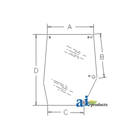 A & I Products Glass, Door, Upper (RH) 63" x35" x4.5" A-1330930C2